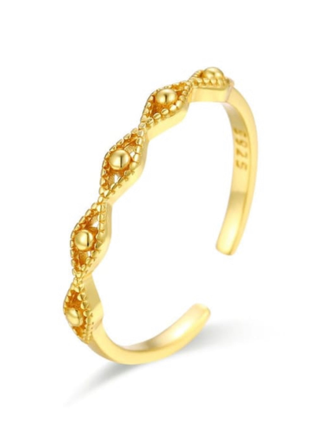 BEADED GEOMETRICAL RING