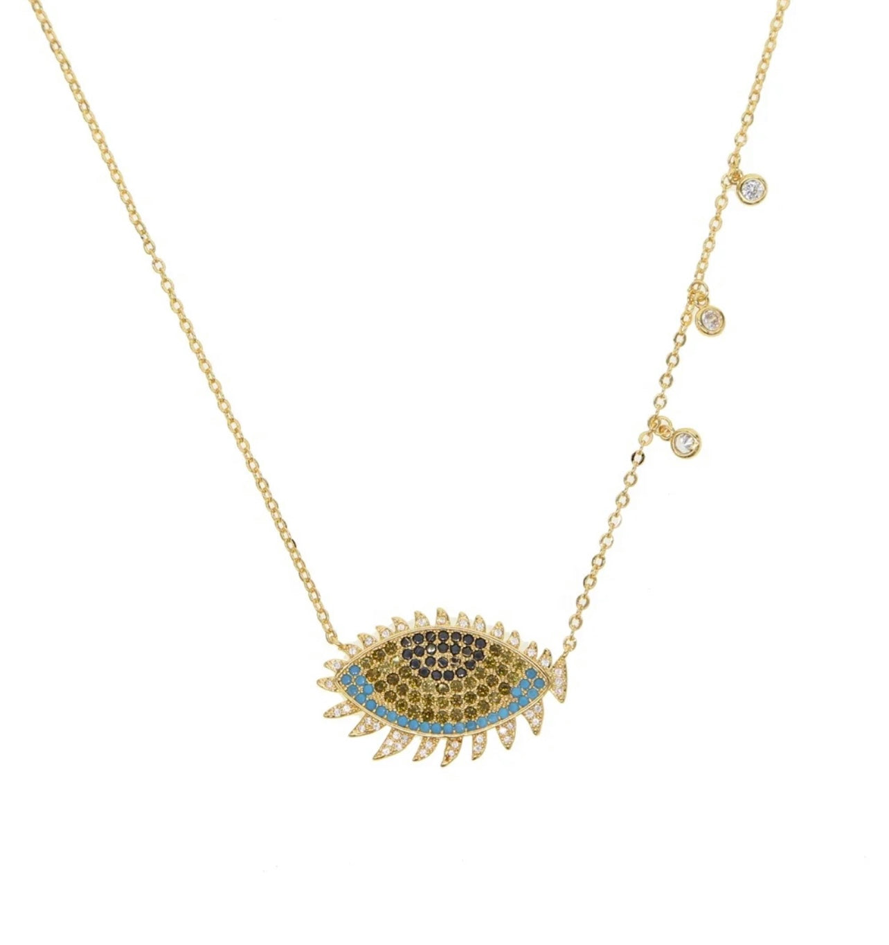 DAINTY CZ EYE CHOKER