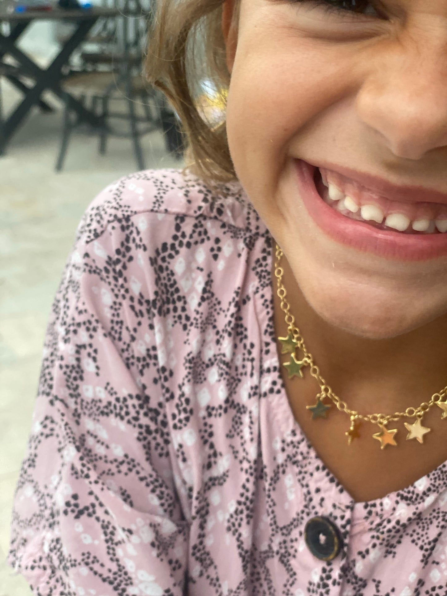 KIDS-Gold star charm necklace-Lenozella