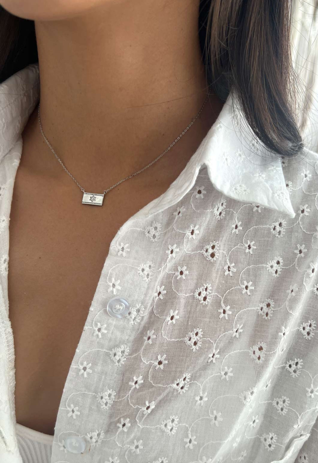 ISRAELI FLAG STAR NECKLACE