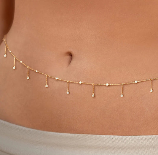 ZIRCONIA BELLY CHAIN