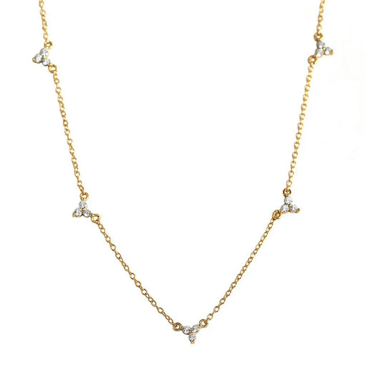DAINTY THREE DIAMOND NECKLACE