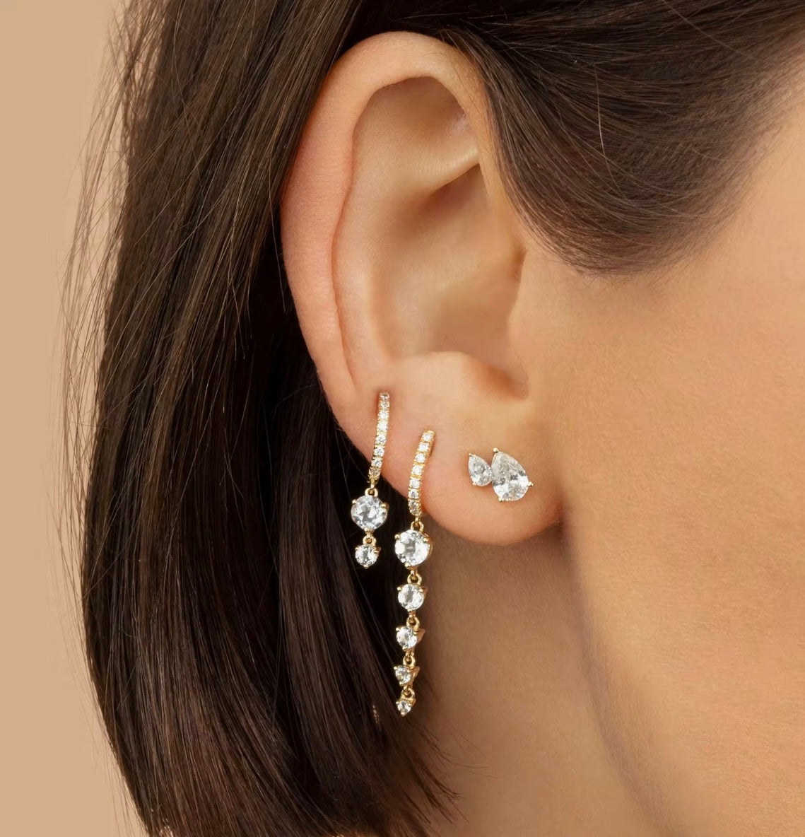 HOOP CZ EARRINGS