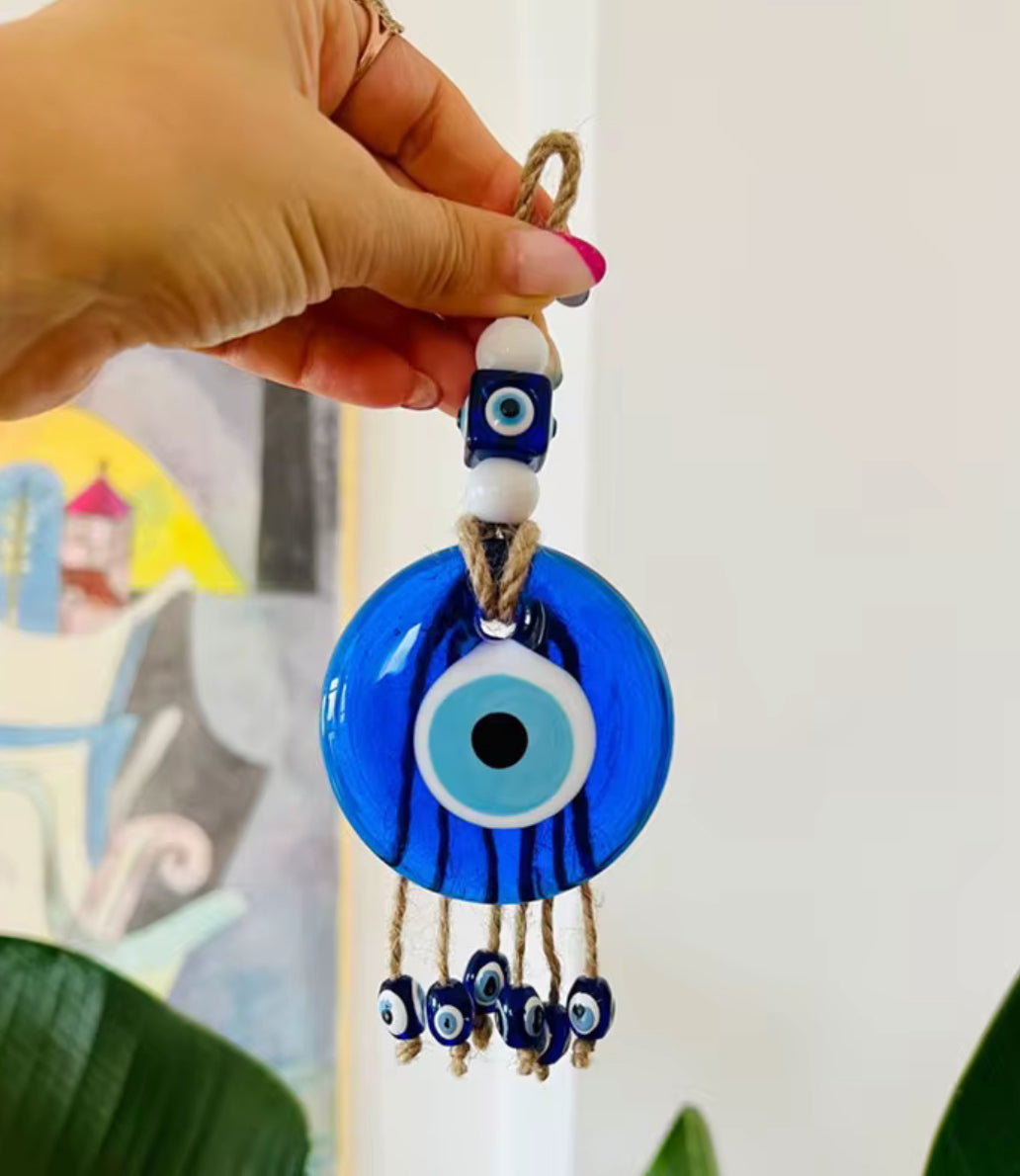 EVIL EYE GLASS WALL HANGING