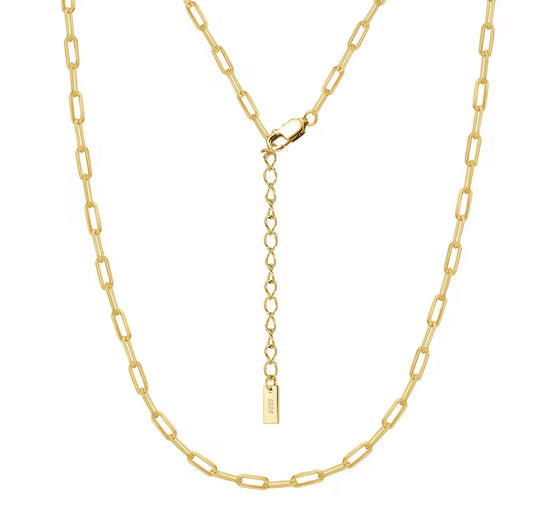 LONG CHARM PAPERCLIP NECKLACE