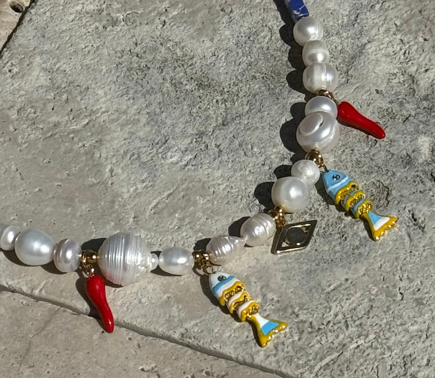 PEARL FISH NECKLACE