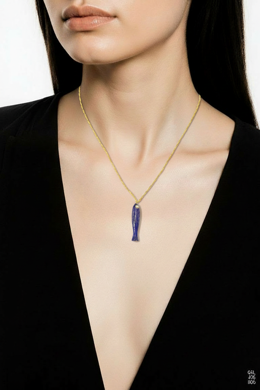 DAINTY BEADED FISH NECKLACE