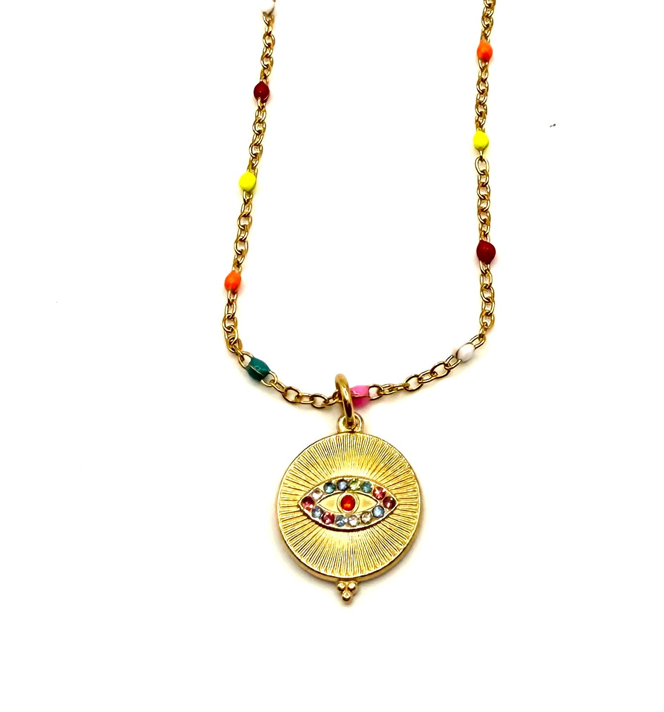 COLOR LUCKY EYE NECKLACE