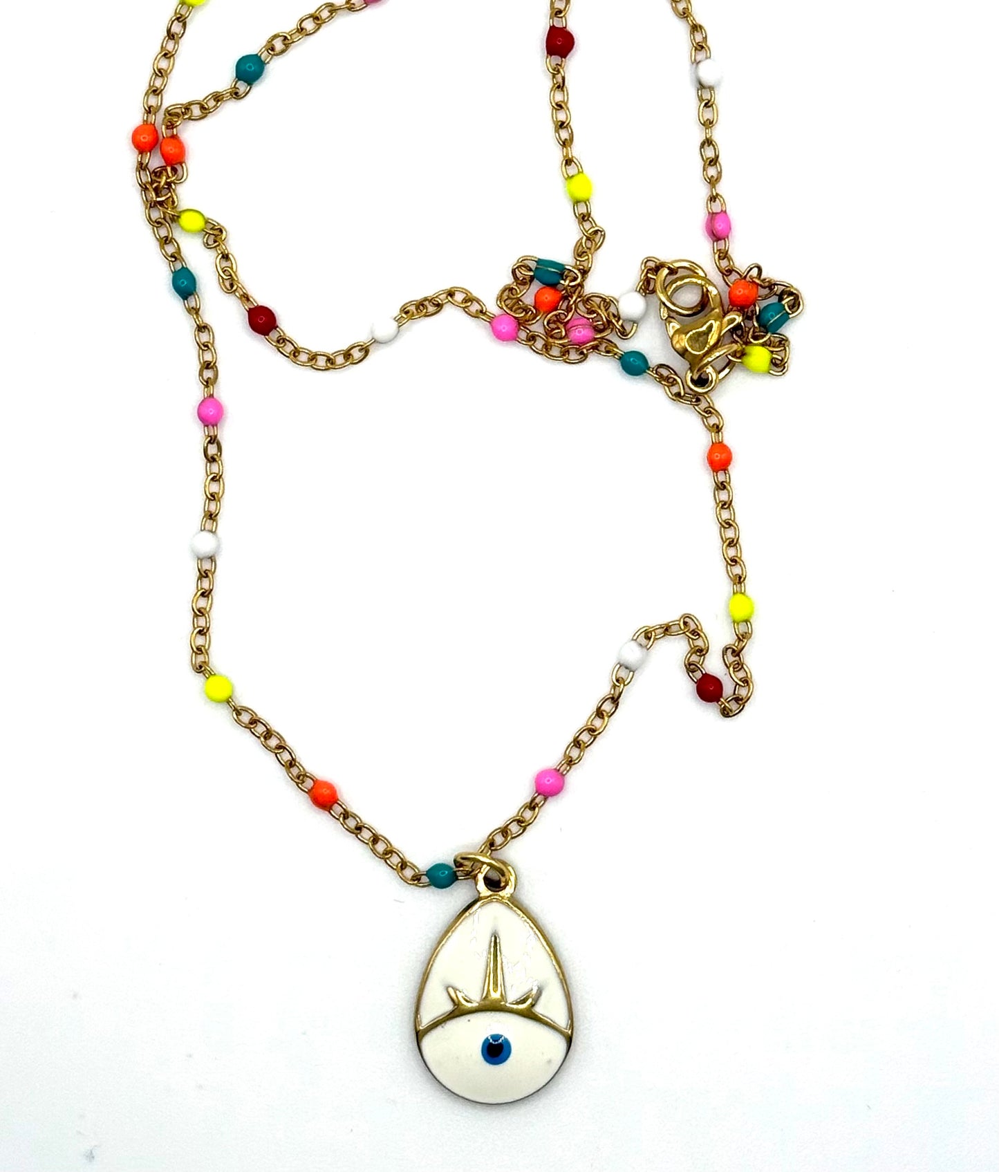 COLOR DAINTY LUCKY EYE NECKLACE