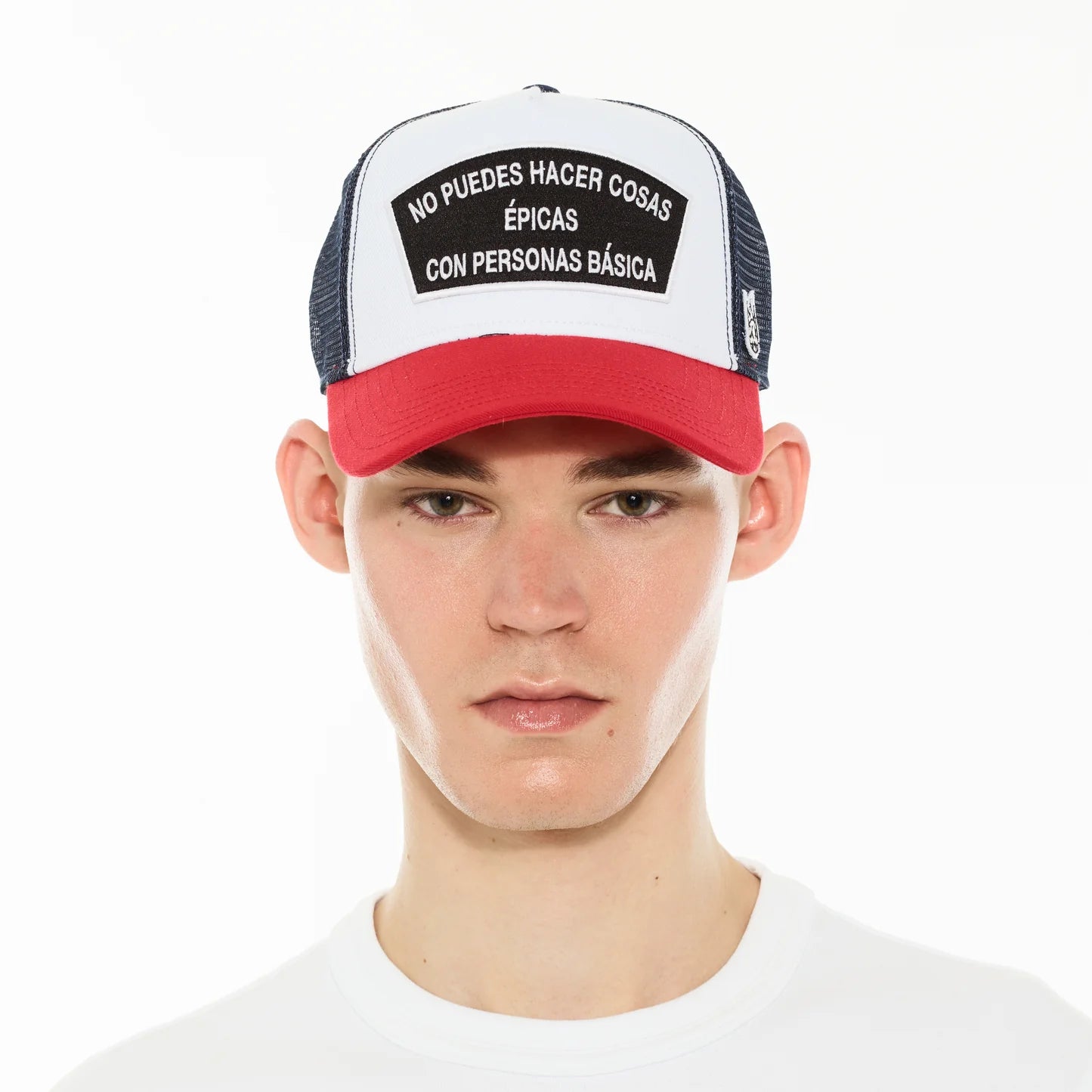 Cult's Logo Mesh Back Trucker Hat "Spanish Epic Shit" in White