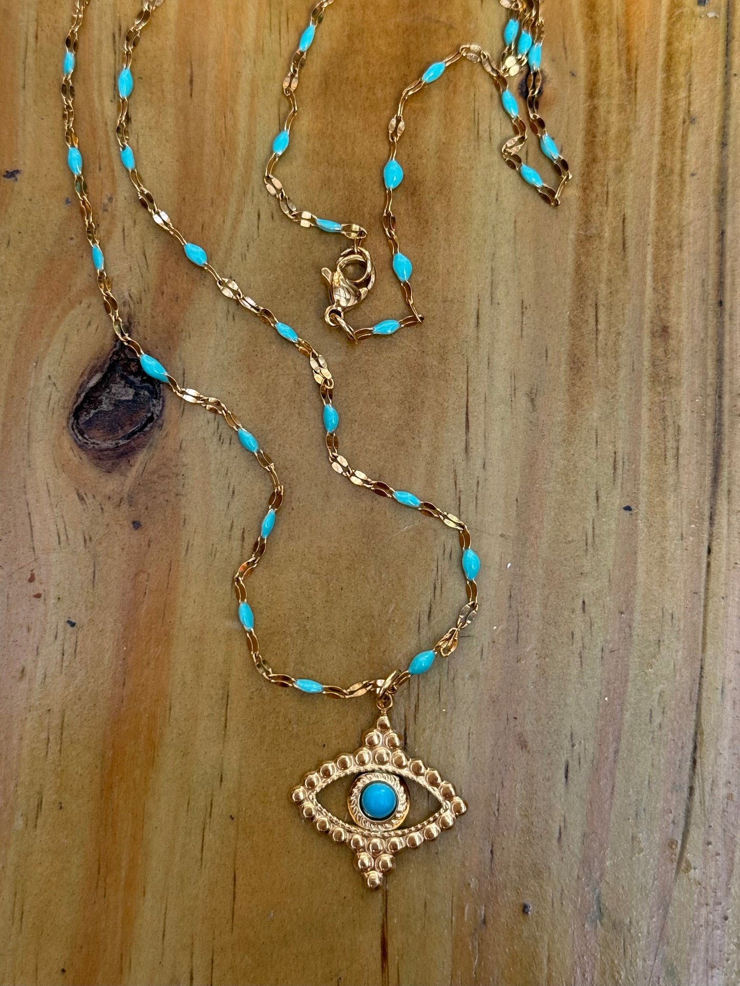COLOR LUCKY EYE NECKLACE