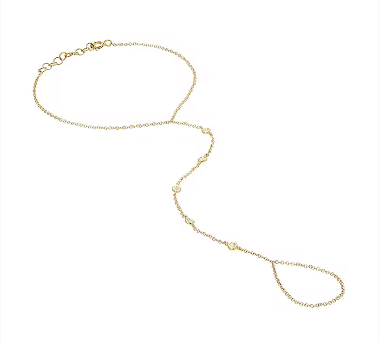 DAINTY CZ HAND CHAIN