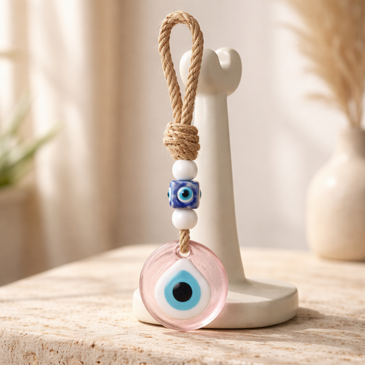 EVIL EYE PINK WALL HANGING