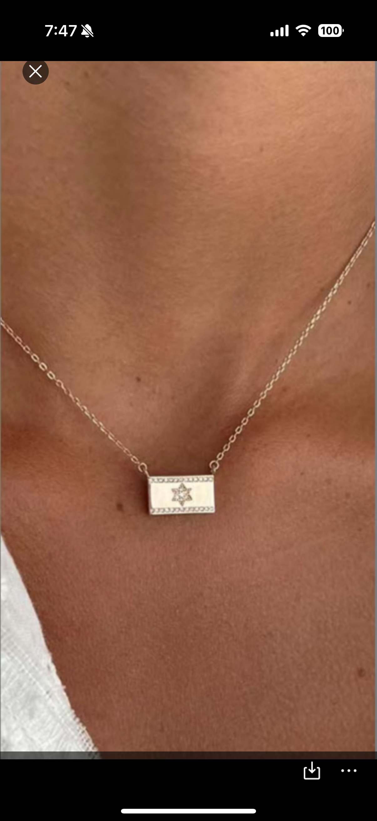 ISRAELI FLAG STAR NECKLACE