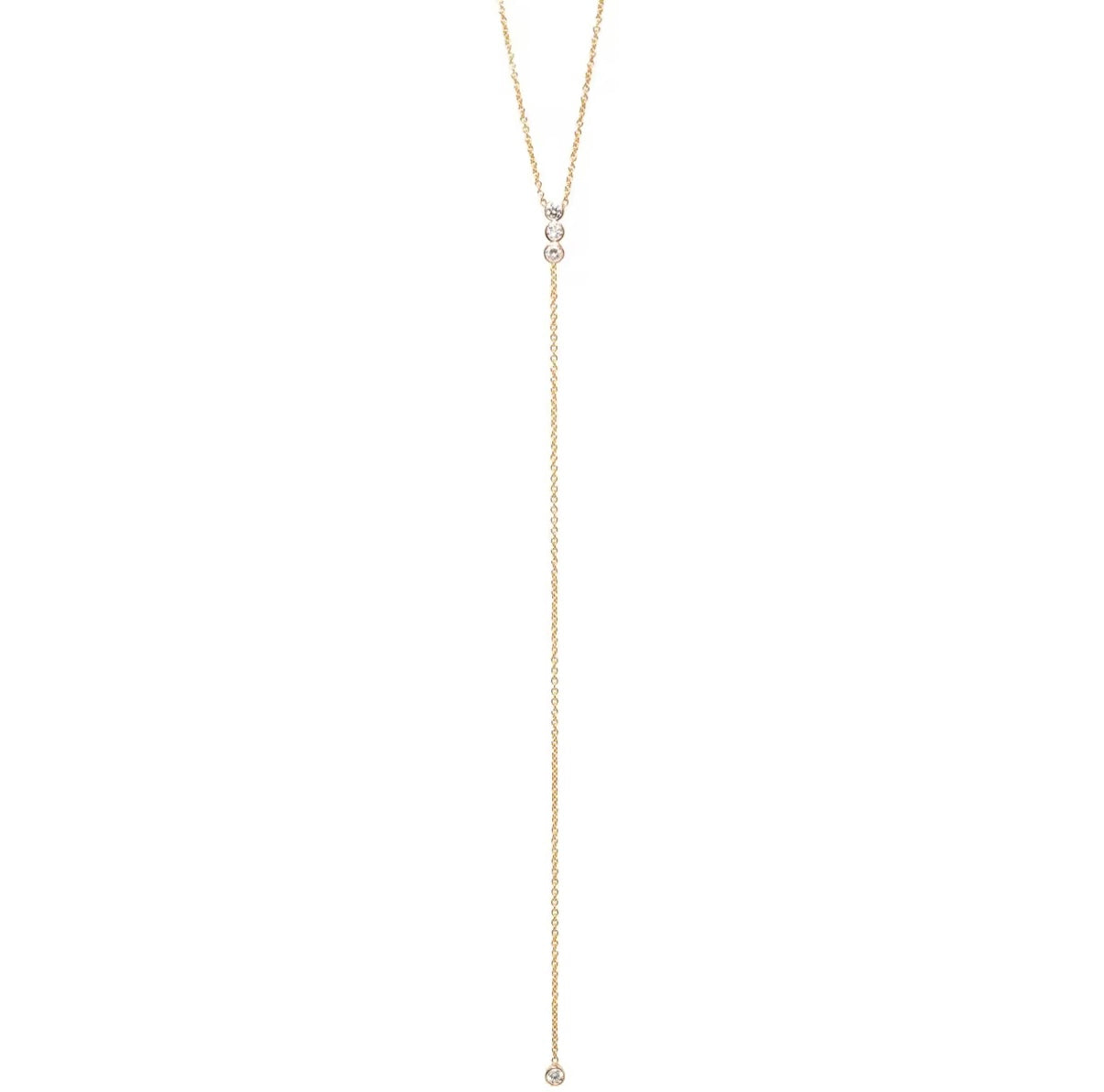 DAINTY CZ Y NECKLACE