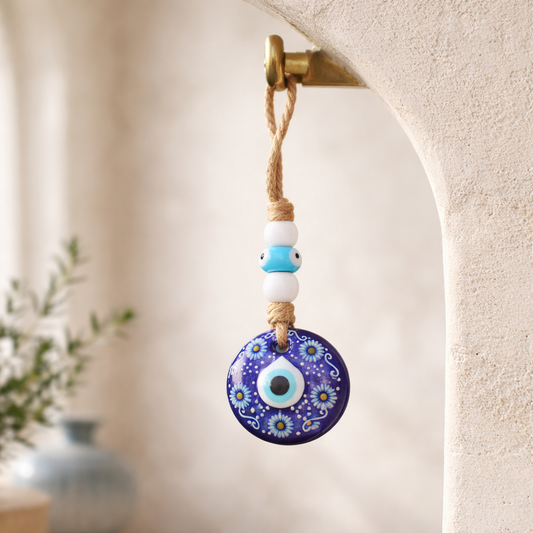 EVIL EYE GLASS WALL HANGING