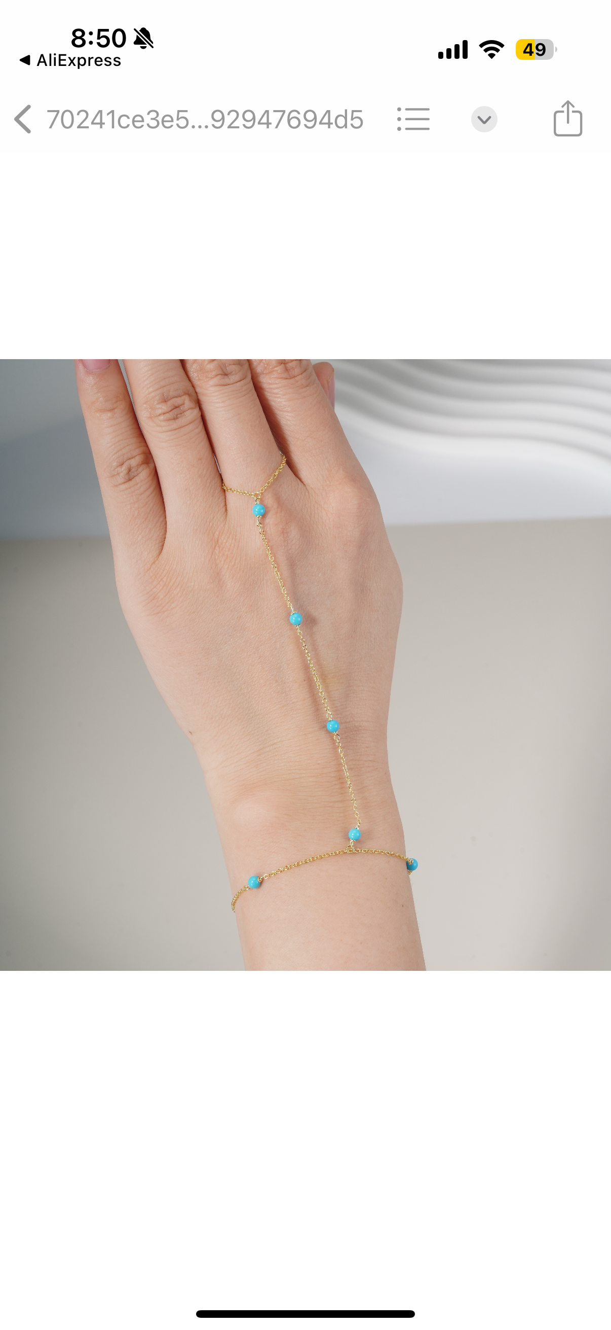 TURQUOISE HAND CHAIN