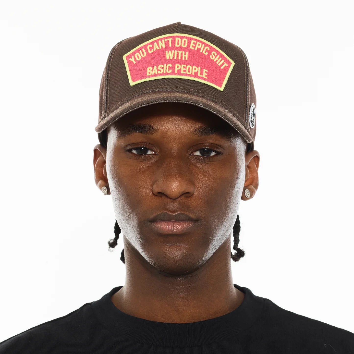 Cult's Epic Shit Denim Trucker Hat in Blue Denim