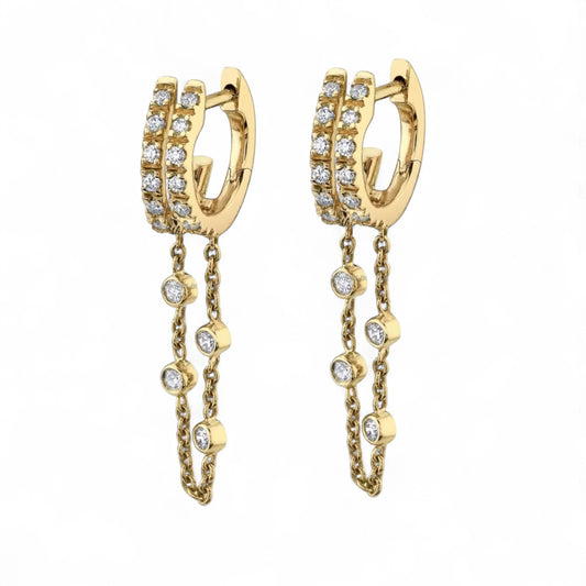 CHAIN HOOP EARRINGS