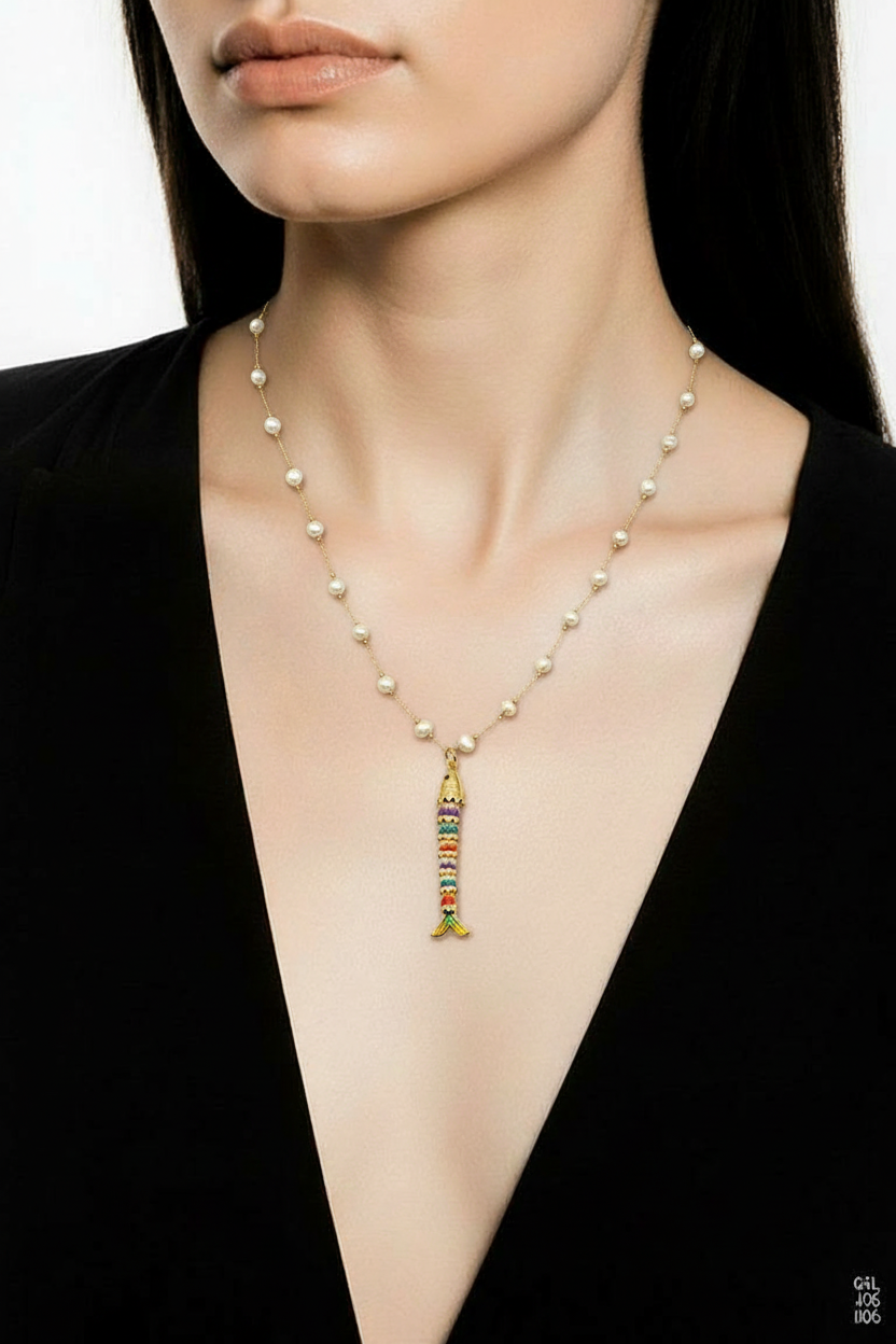 PEARL FISH NECKLACE