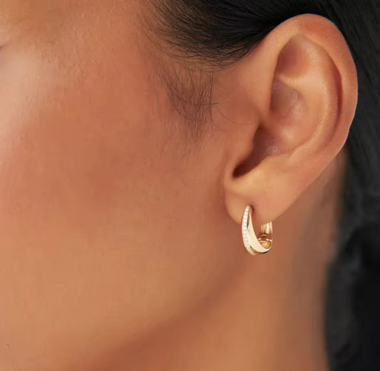 TEAR DROP CZ HOOPS