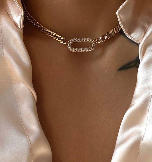 CURB CZ NECKLACE