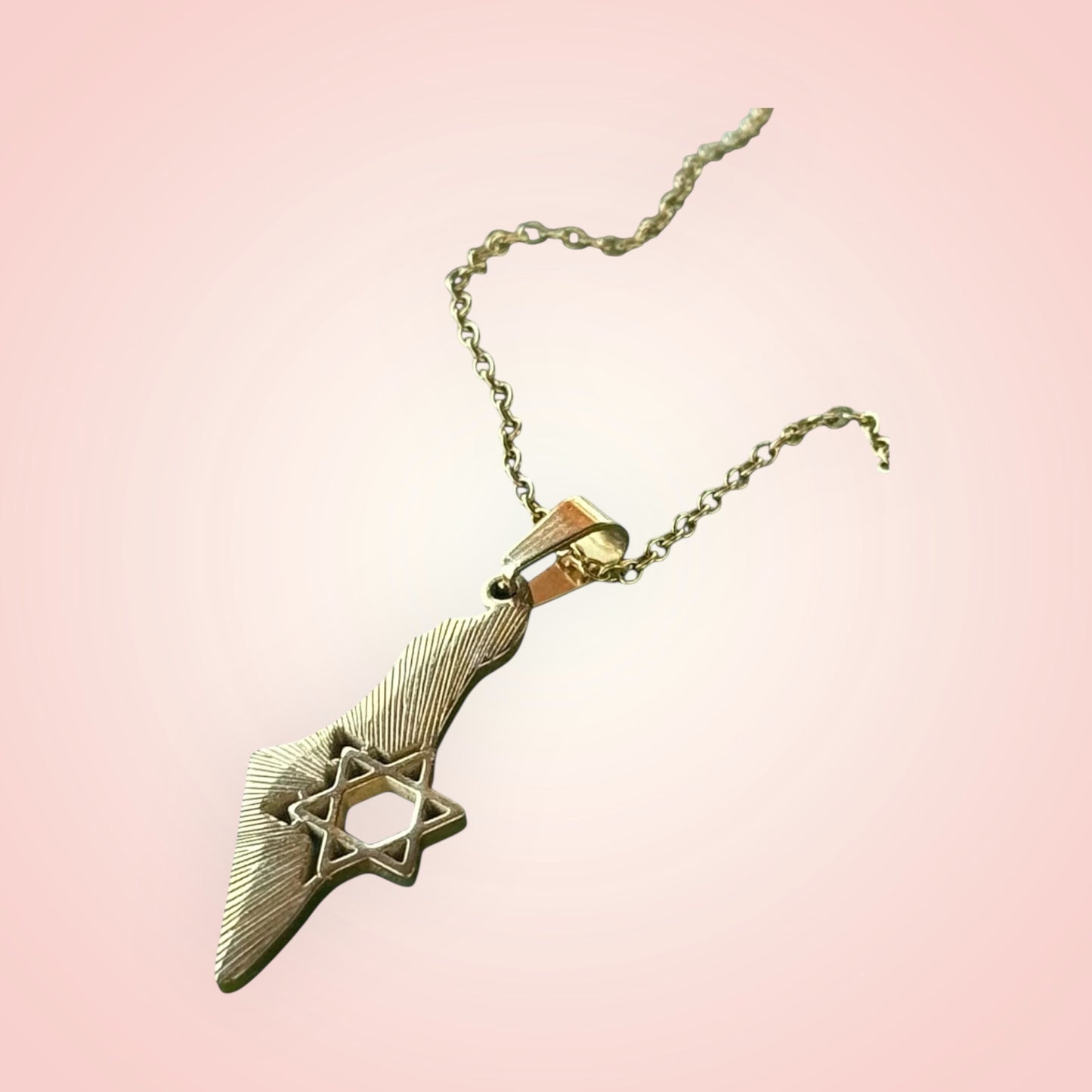 MAP OF STAR DAVID NECKLACE