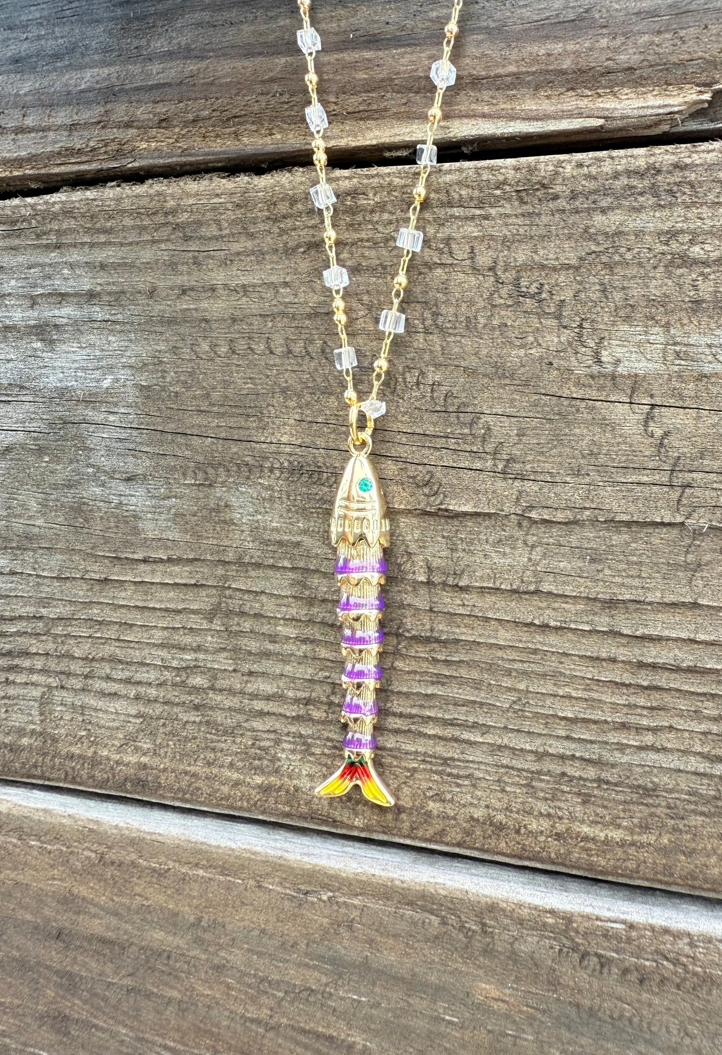 LONG FISH NECKLACE