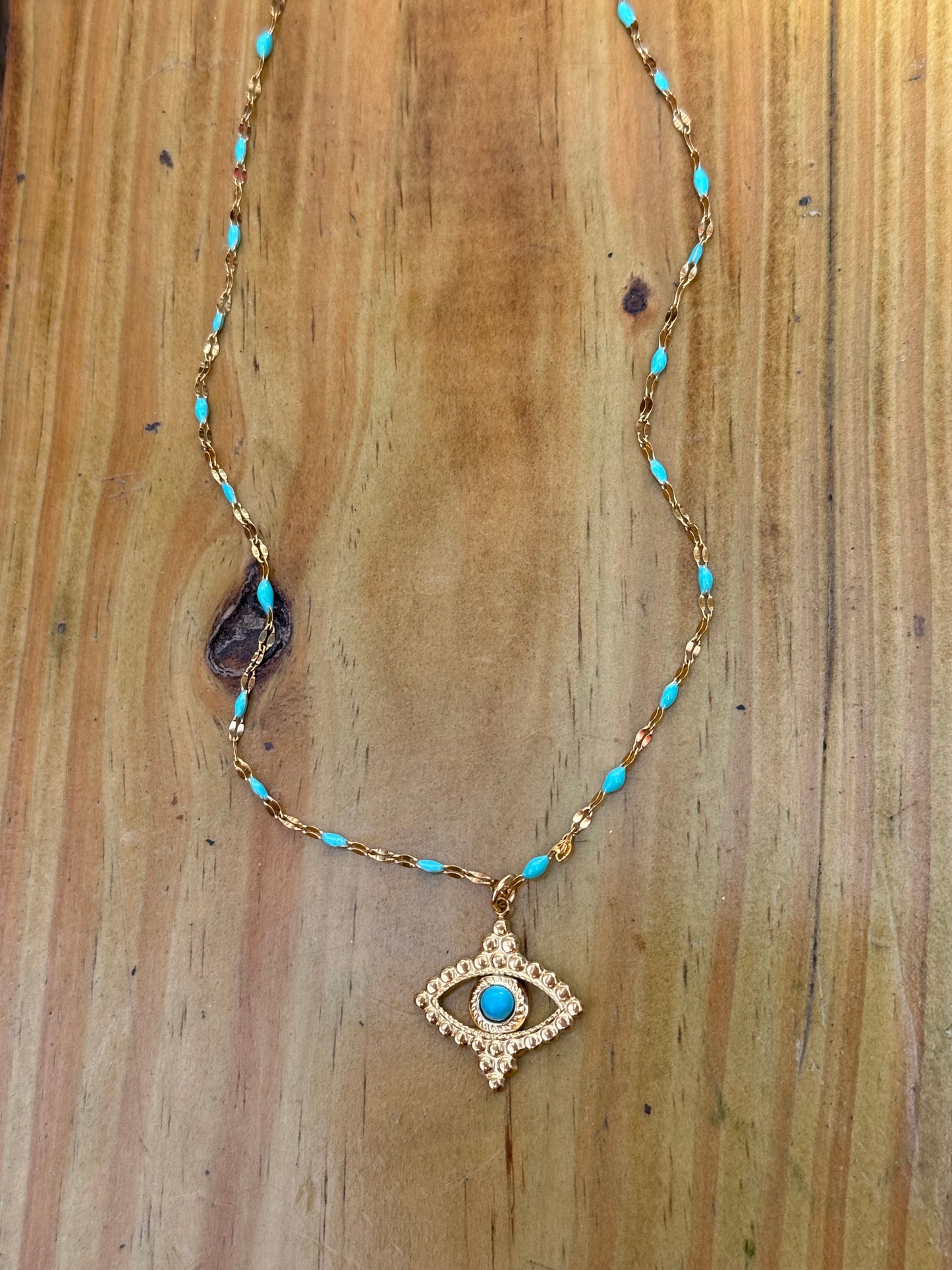 COLOR LUCKY EYE NECKLACE