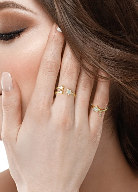 DOUBLE STAR RING