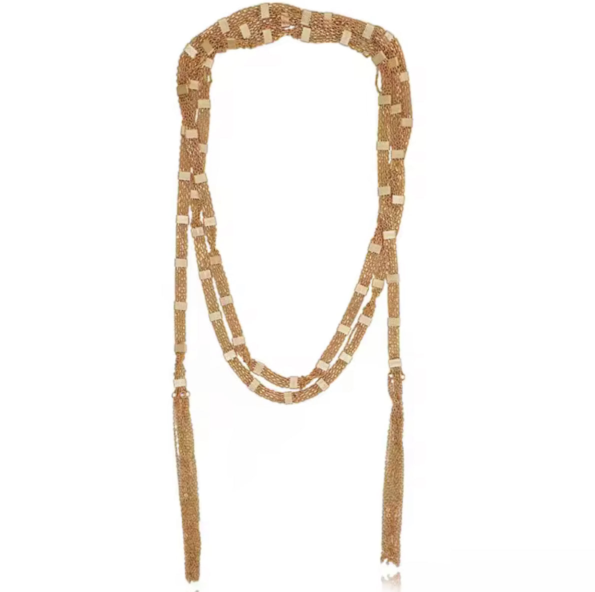 LONG BELT WRAP NECKLACE