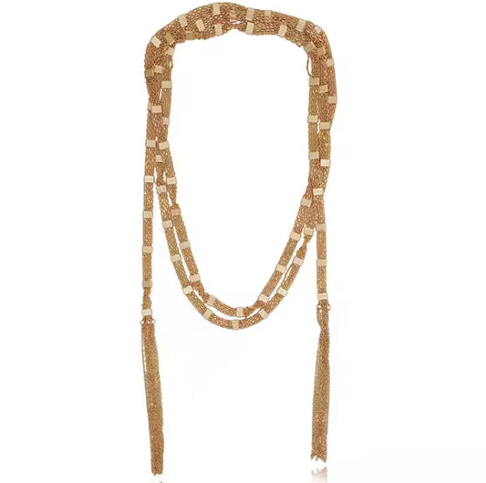 LONG BELT WRAP NECKLACE