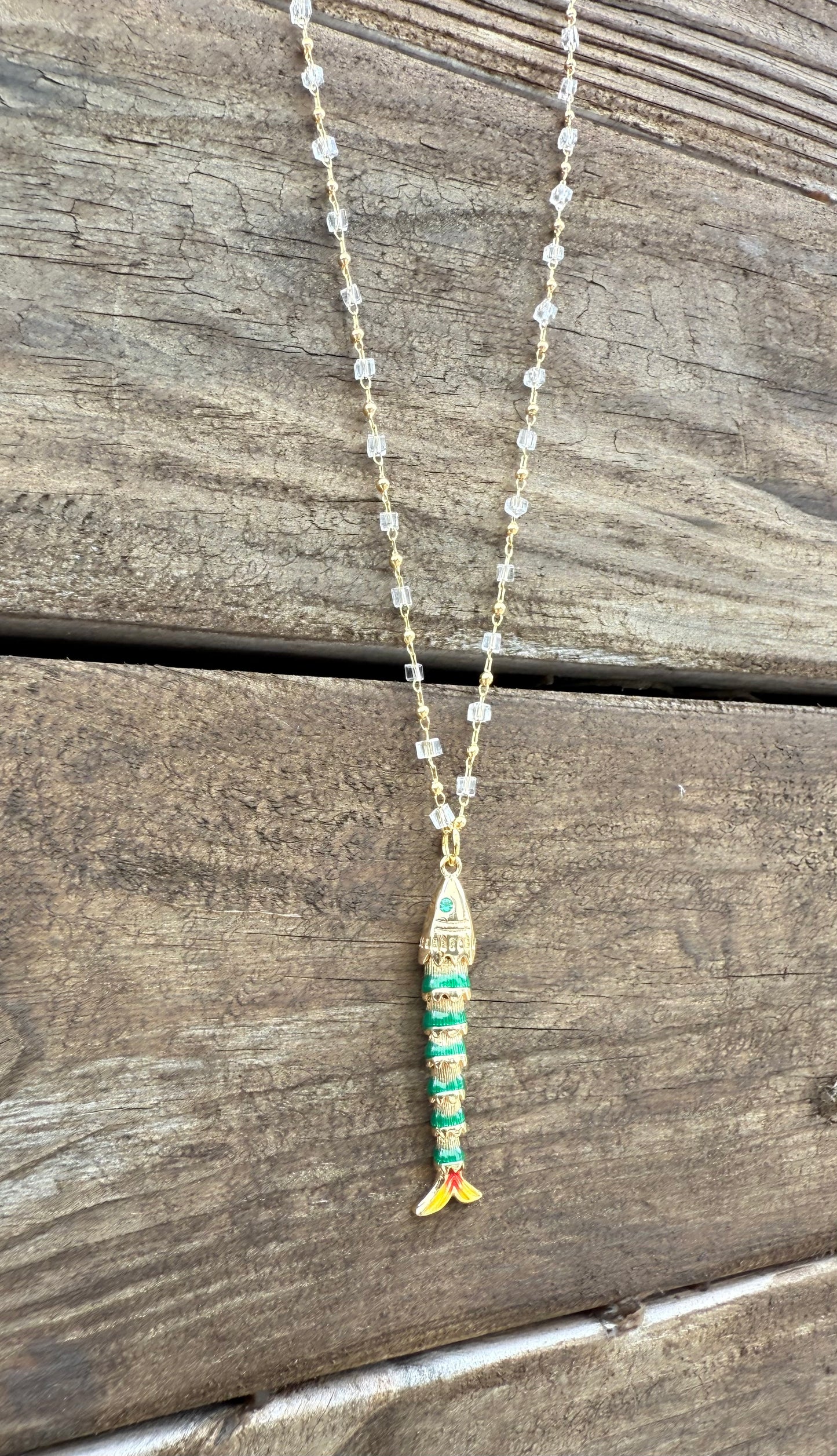 LONG FISH NECKLACE
