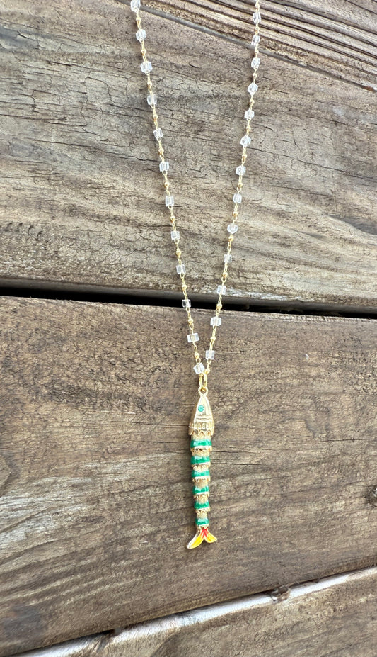 LONG FISH NECKLACE