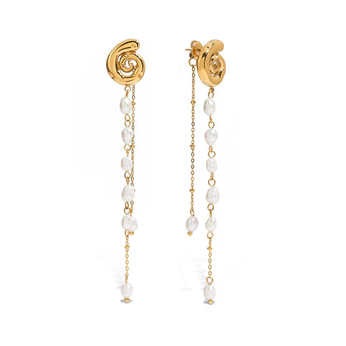LONG PEARL SHELL EARRINGS