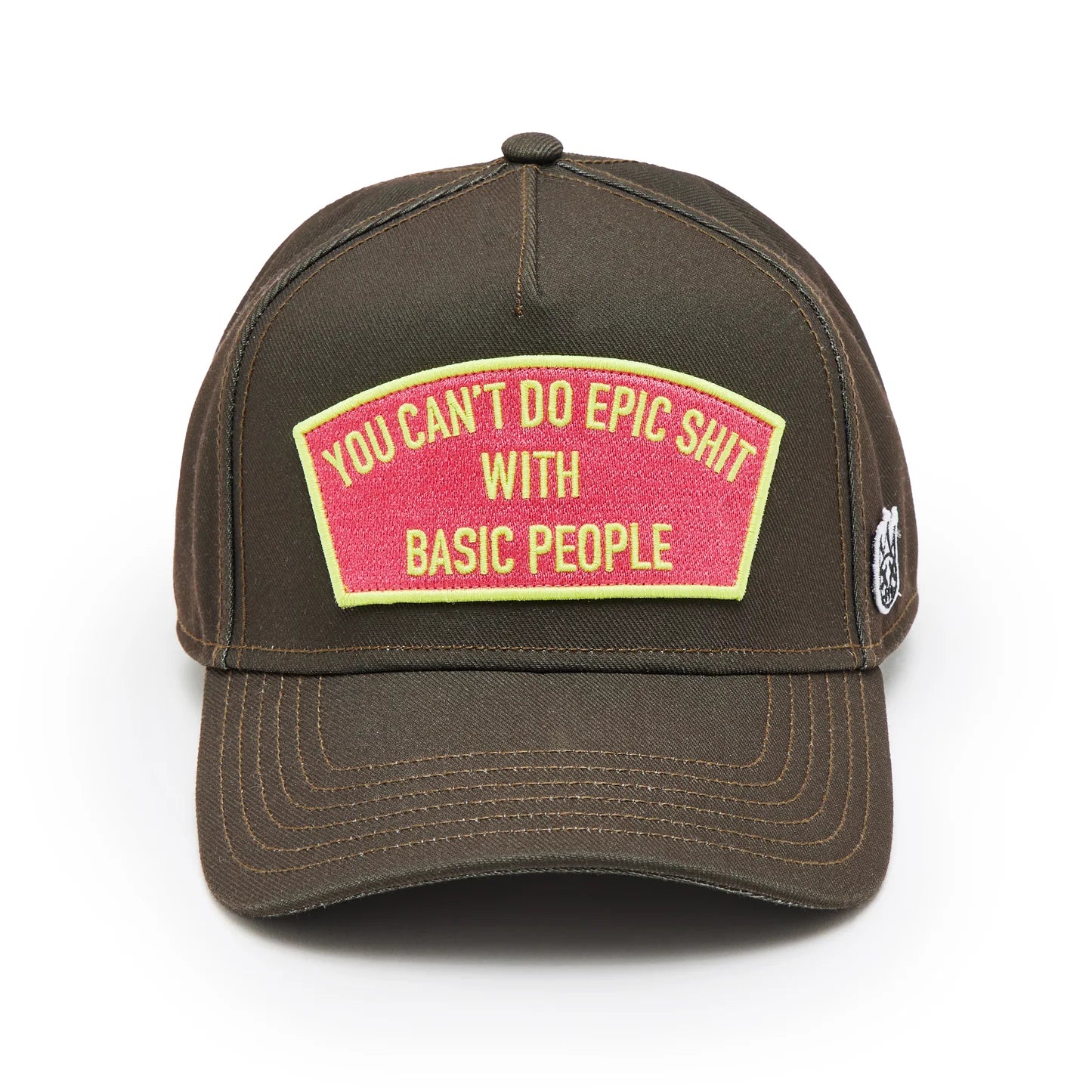Cult's Epic Shit Denim Trucker Hat in Blue Denim