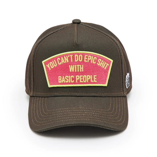 Cult's Epic Shit Denim Trucker Hat in Blue Denim