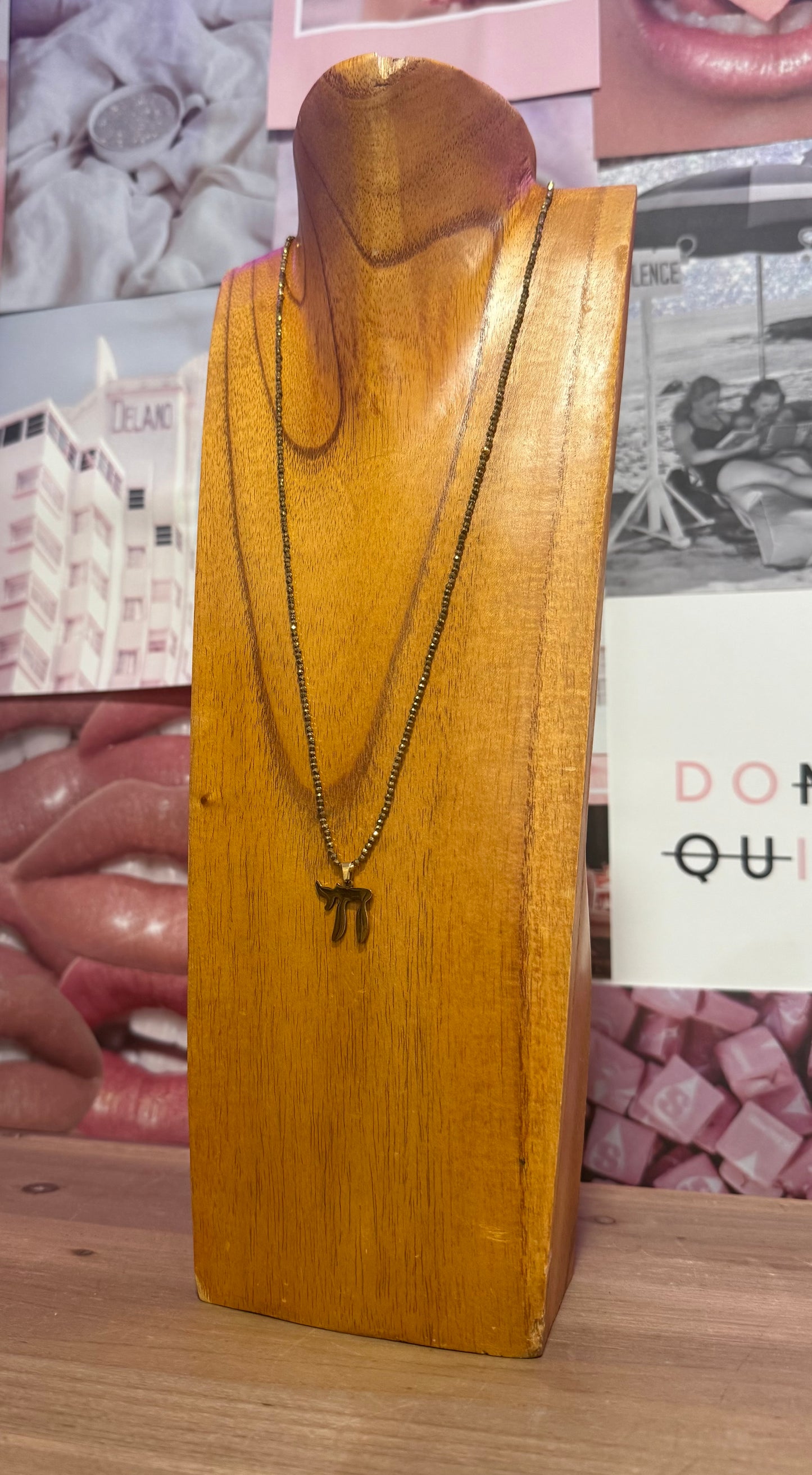 LONG BEADED CHAI NECKLACE