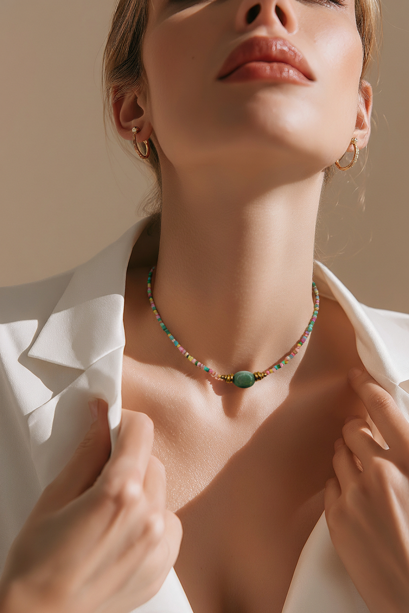 MULTI COLOR BEADED NECKLACE