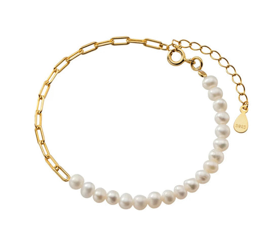 PAPERCLIP PEARL BRACELET