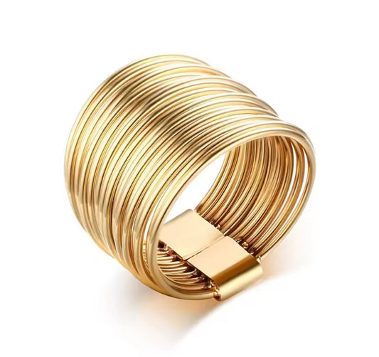 CHUNKY GOLD BAND RING