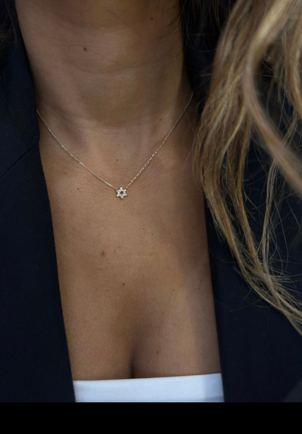 TINY JEWISH STAR NECKLACE