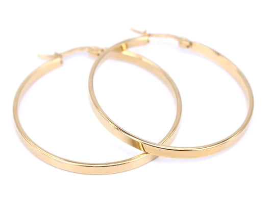 WIDE FLAT HOOPS