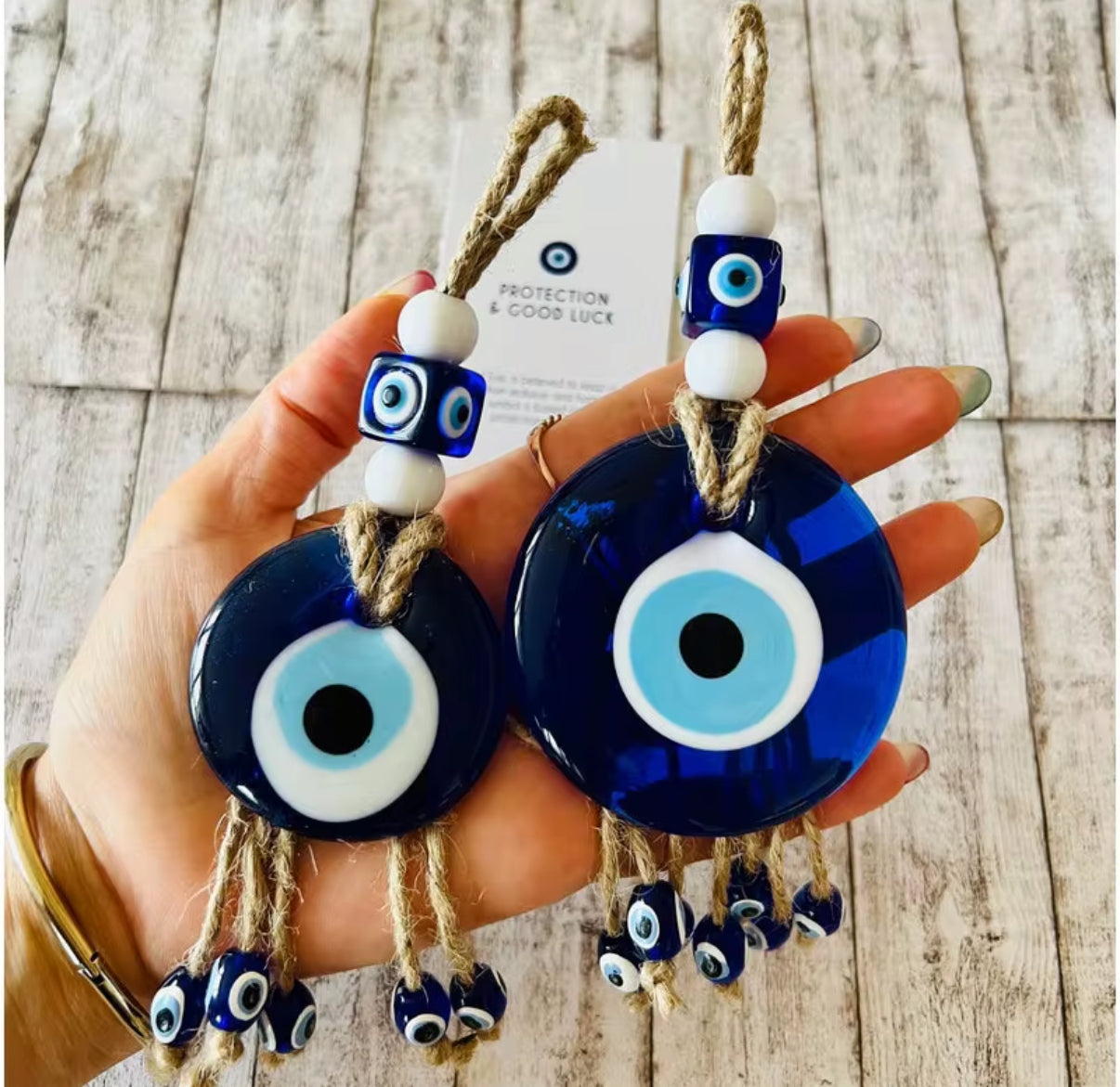 EVIL EYE GLASS WALL HANGING