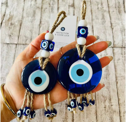 EVIL EYE GLASS WALL HANGING