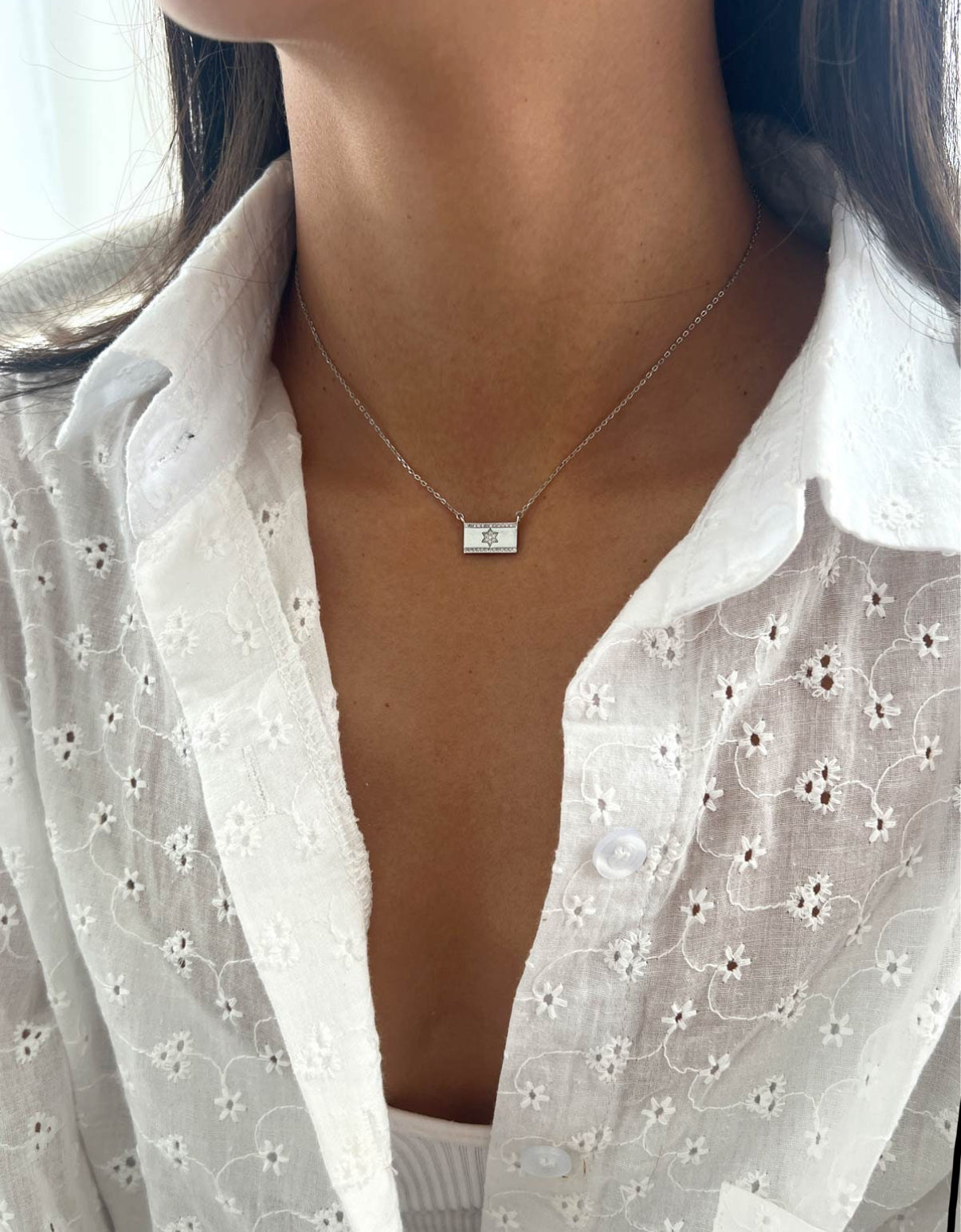 ISRAELI FLAG STAR NECKLACE