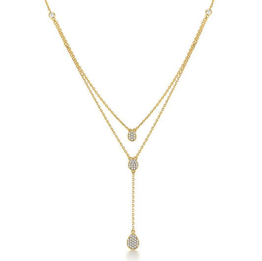 LONG TEARDROP NECKLACE