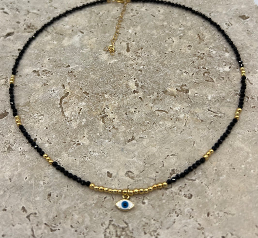 BEADED CHARM NECKLACE