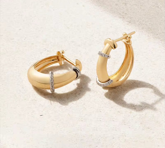 MINIMALIST CZ HOOPS
