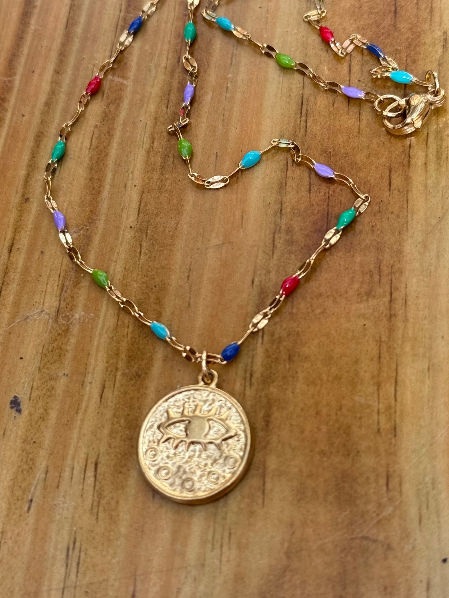 COLOR DAINTY LUCKY EYE NECKLACE